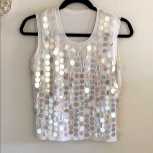 Sequin Sweater Tank